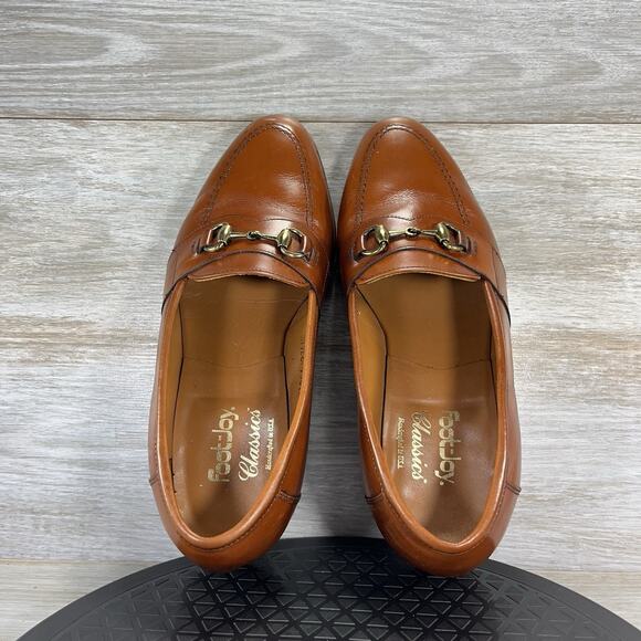 Footjoy Men’s Classic Brown Leather Slip On Horse Bit Loafers Size 8 EEE USA - Picture 6 of 9
